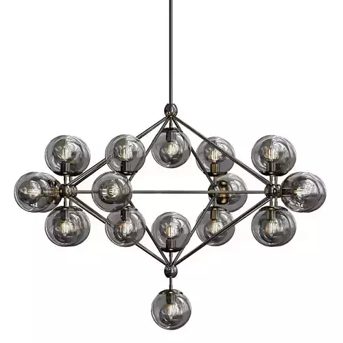 Modo chandelier 21 globes black smoke von Roll Hill