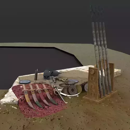 Metals set of weapons