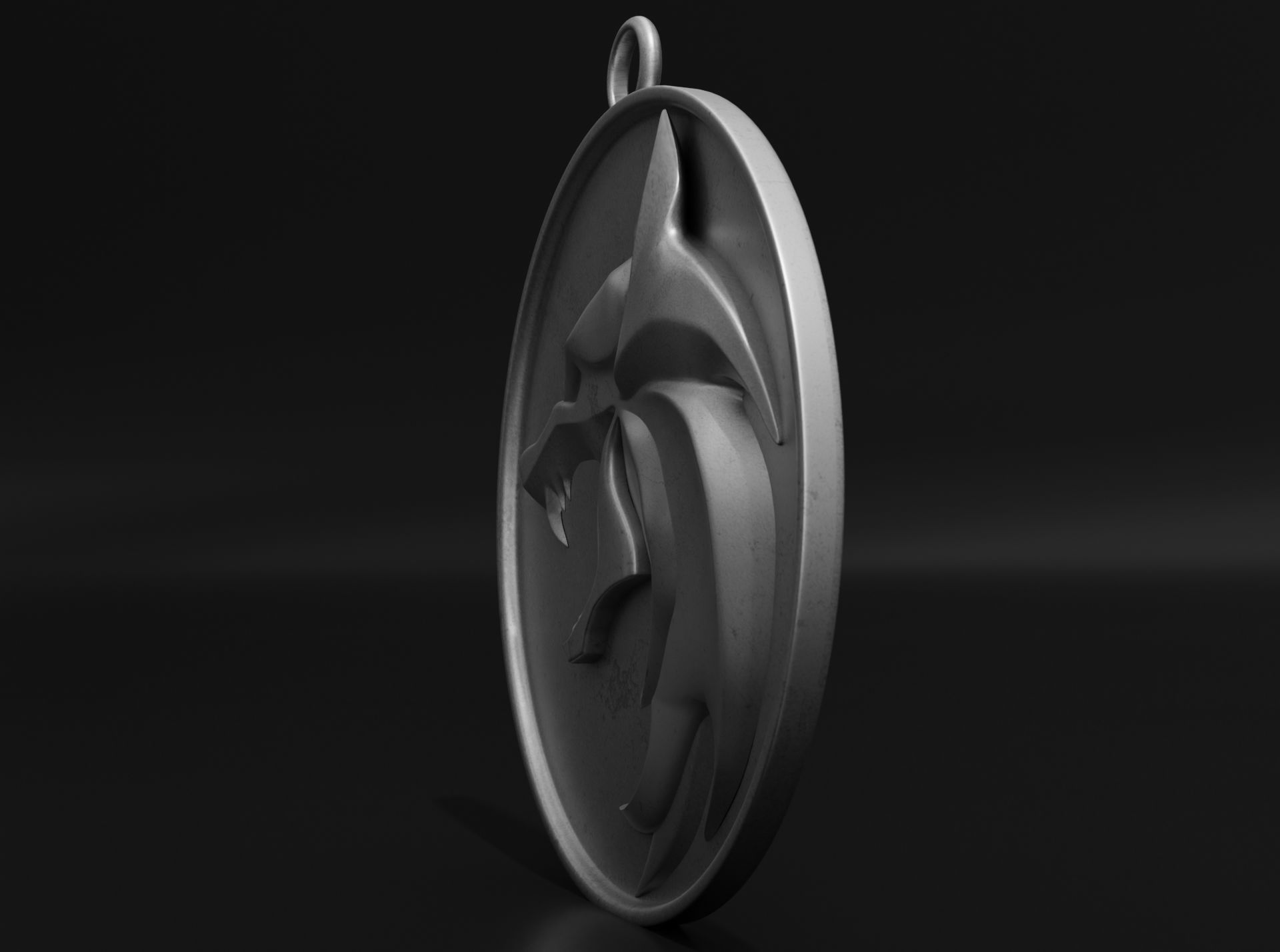 The Witcher medallion 3D print model_2