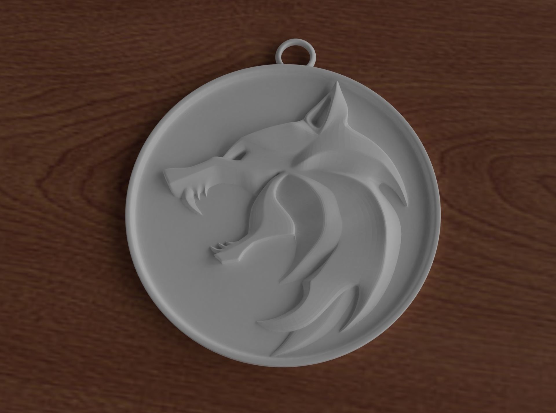 The Witcher medallion 3D print model_1
