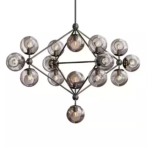 Modo chandelier 15 globes black smoke von Roll Hill