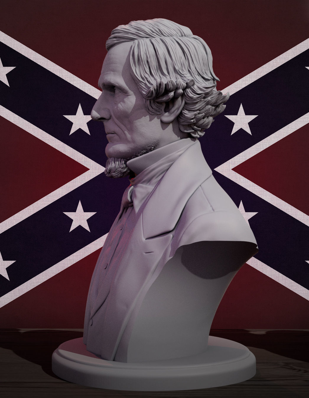 Jefferson Davis 3D print model_8
