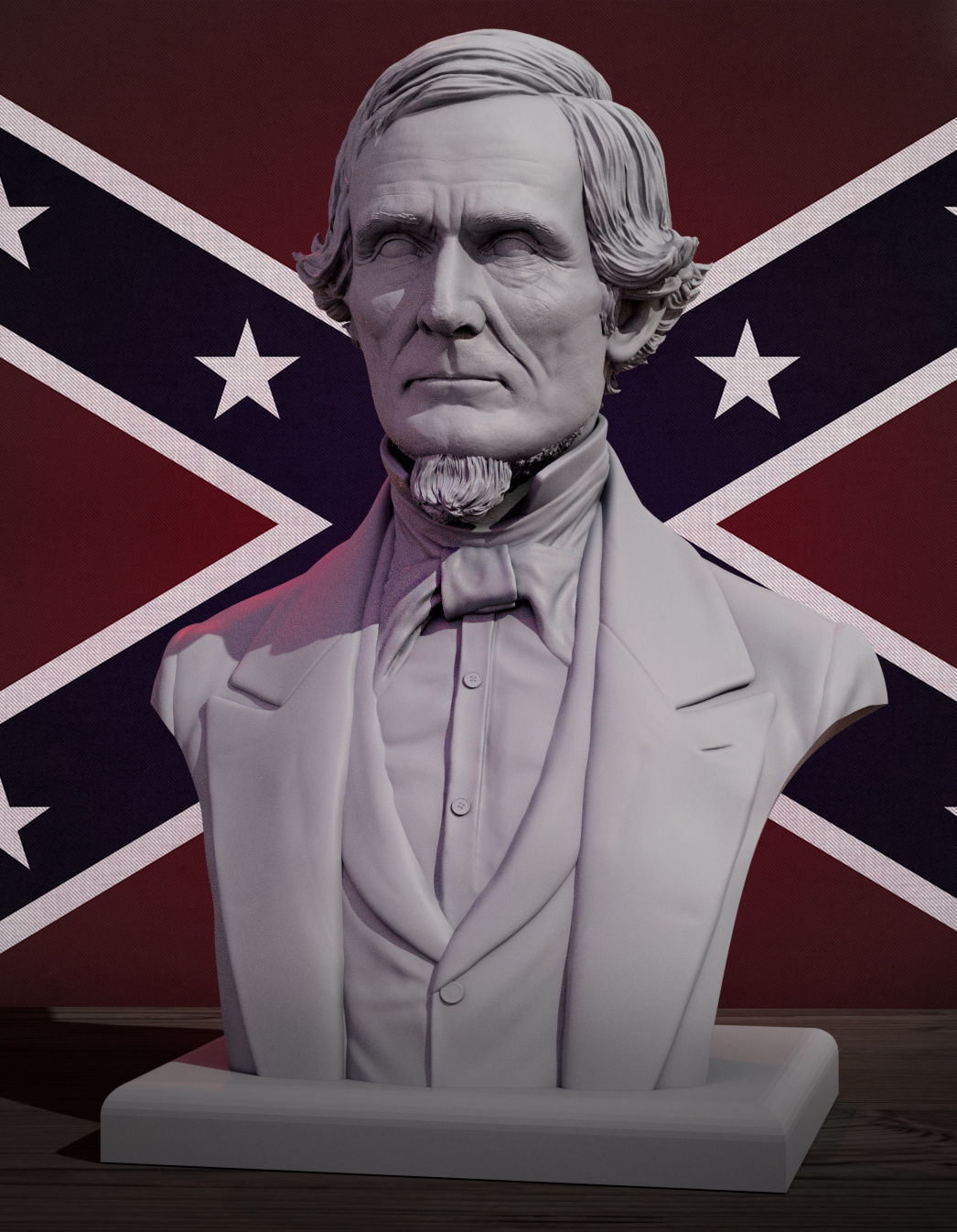 Jefferson Davis 3D print model_10
