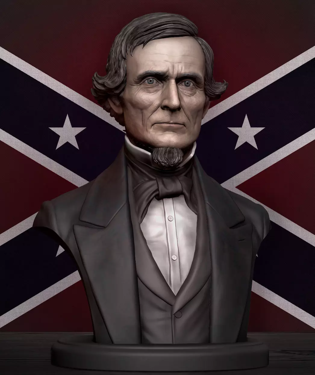 Jefferson Davis 3D print model_0
