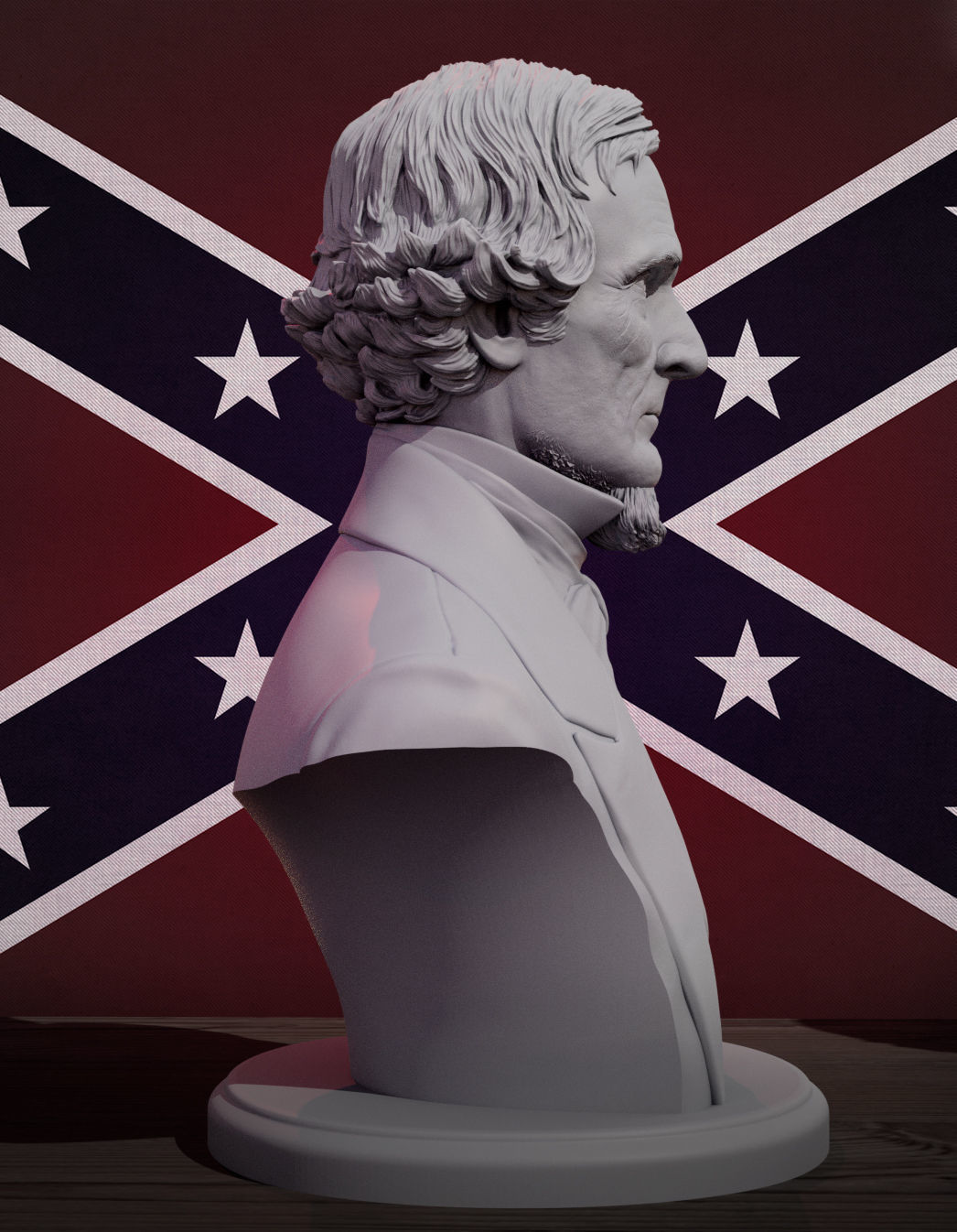 Jefferson Davis 3D print model_5