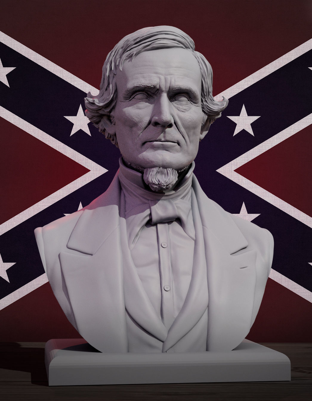 Jefferson Davis 3D print model_4