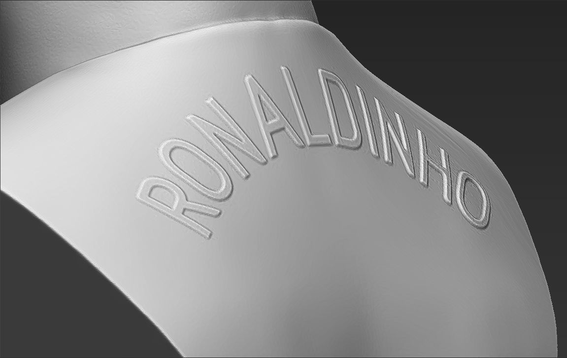 Ronaldinho bust 3D printing ready stl obj formats 3D print model_19