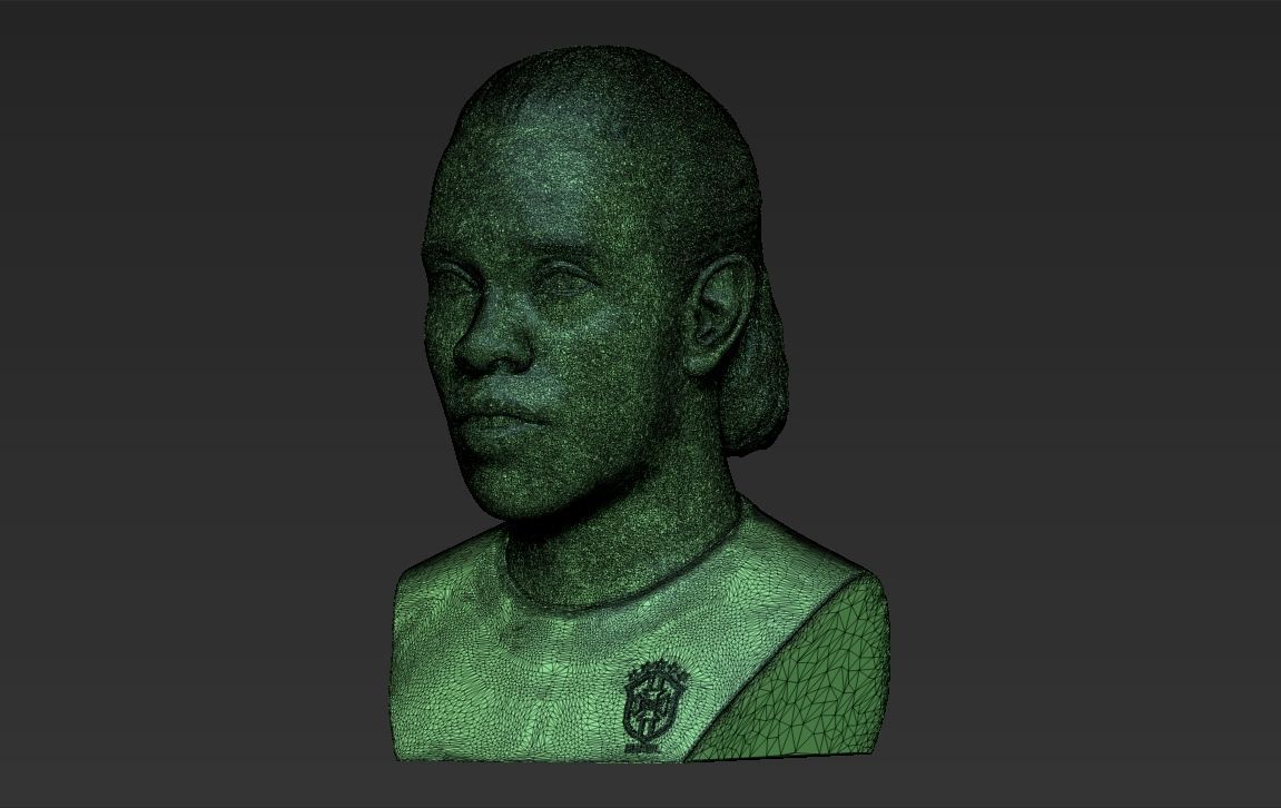 Ronaldinho bust 3D printing ready stl obj formats 3D print model_24
