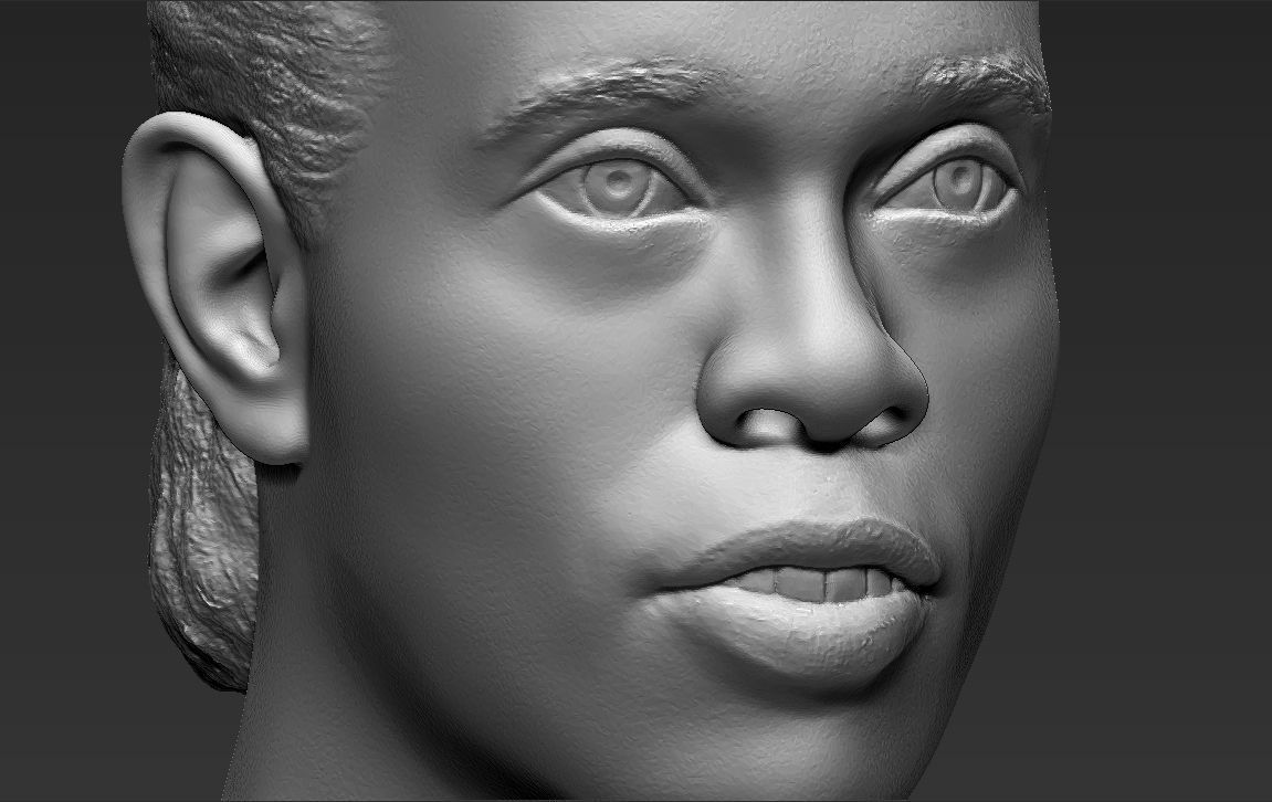 Ronaldinho bust 3D printing ready stl obj formats 3D print model_16