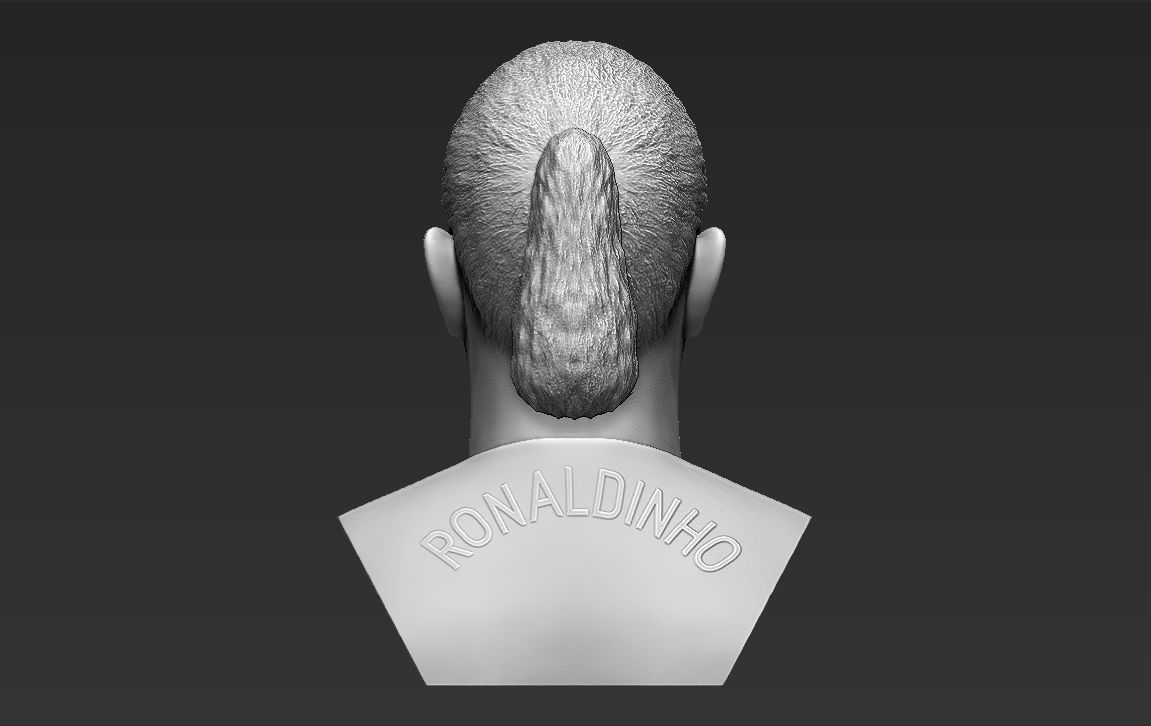 Ronaldinho bust 3D printing ready stl obj formats 3D print model_5