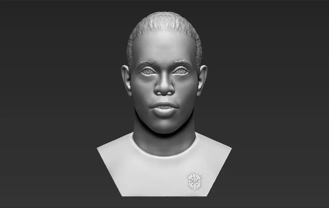 Ronaldinho bust 3D printing ready stl obj formats 3D print model_0