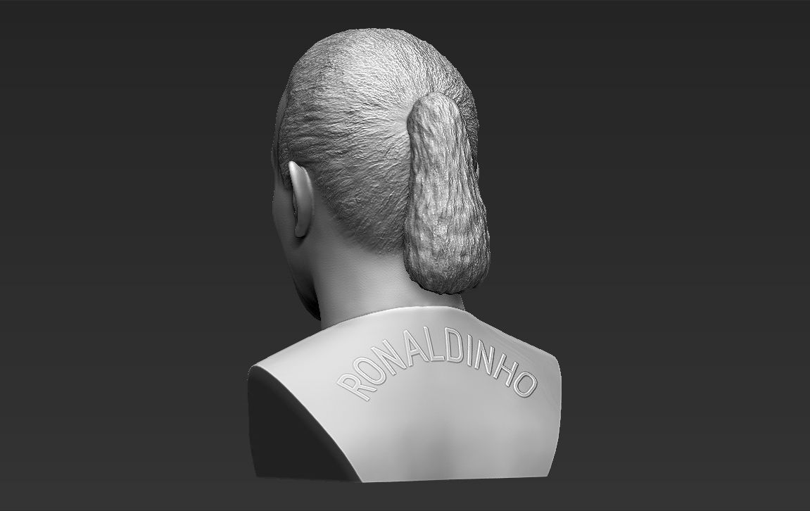 Ronaldinho bust 3D printing ready stl obj formats 3D print model_4
