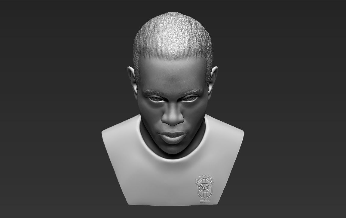 Ronaldinho bust 3D printing ready stl obj formats 3D print model_13