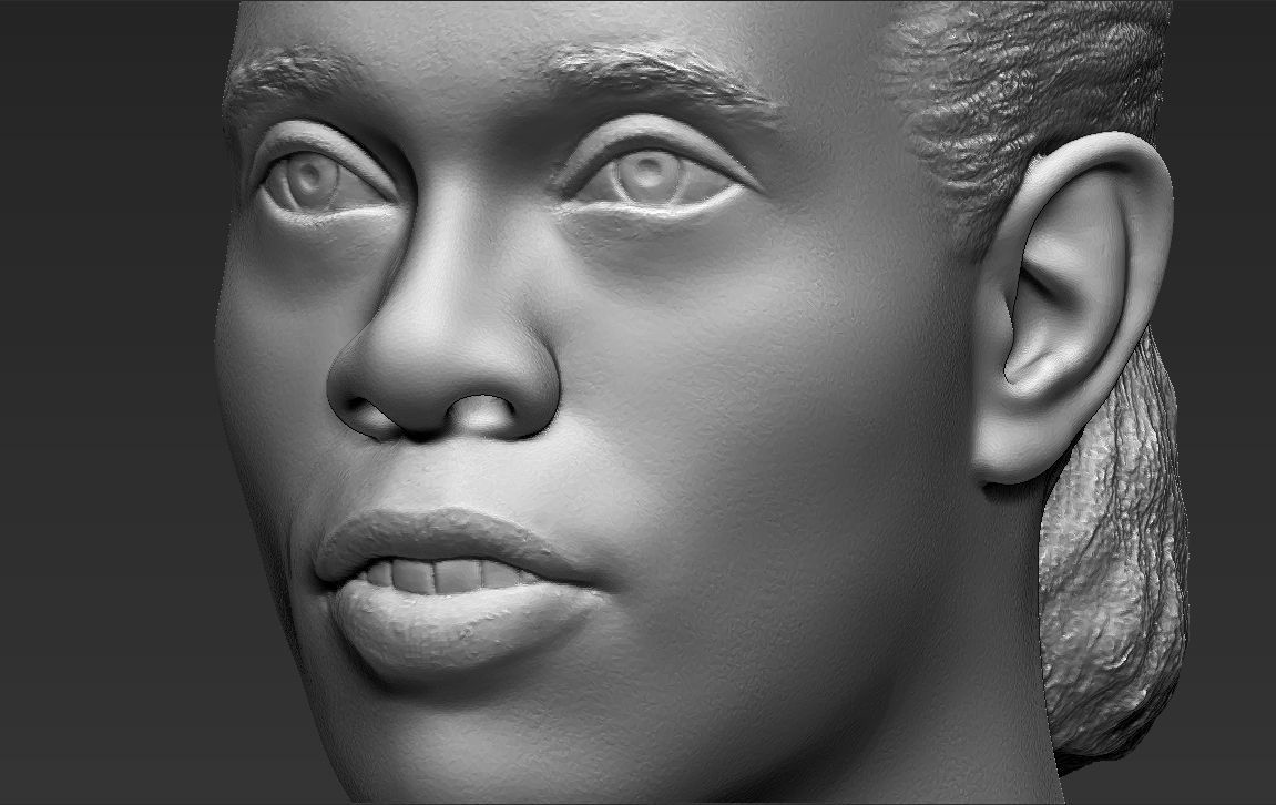 Ronaldinho bust 3D printing ready stl obj formats 3D print model_17