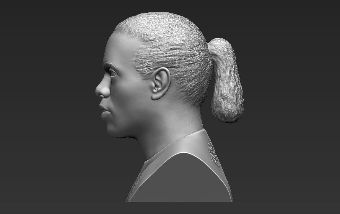 Ronaldinho bust 3D printing ready stl obj formats 3D print model_3