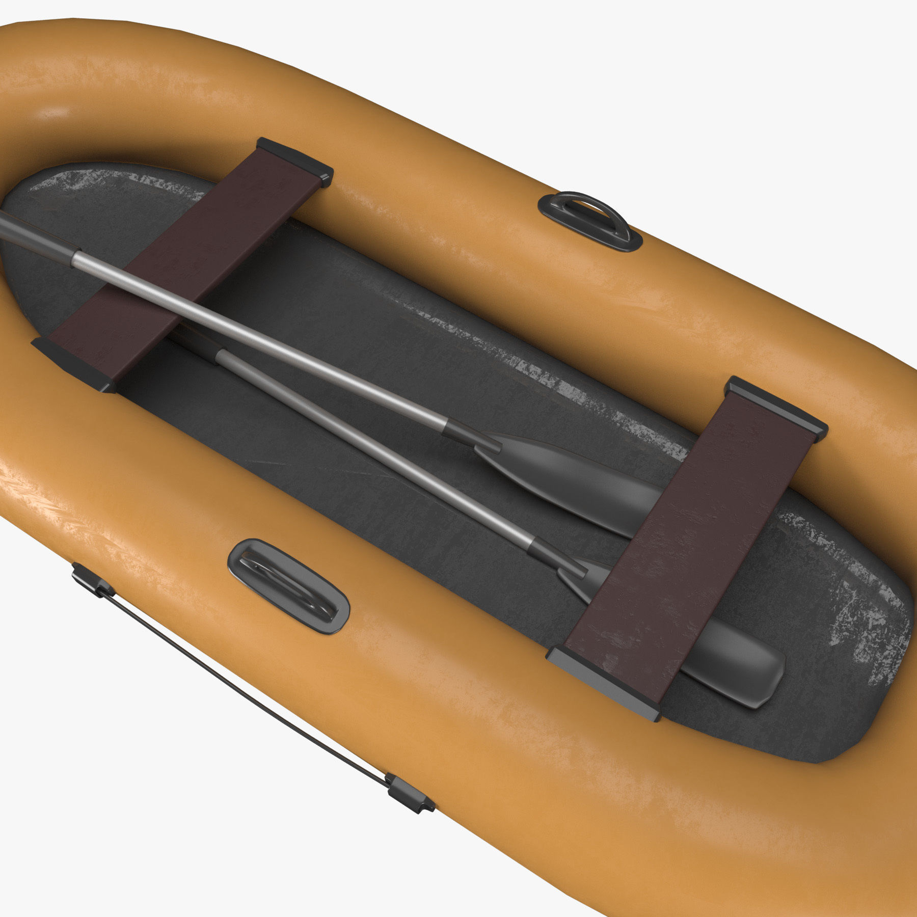 Boat - Lifeboat Low-poly 3D model_4