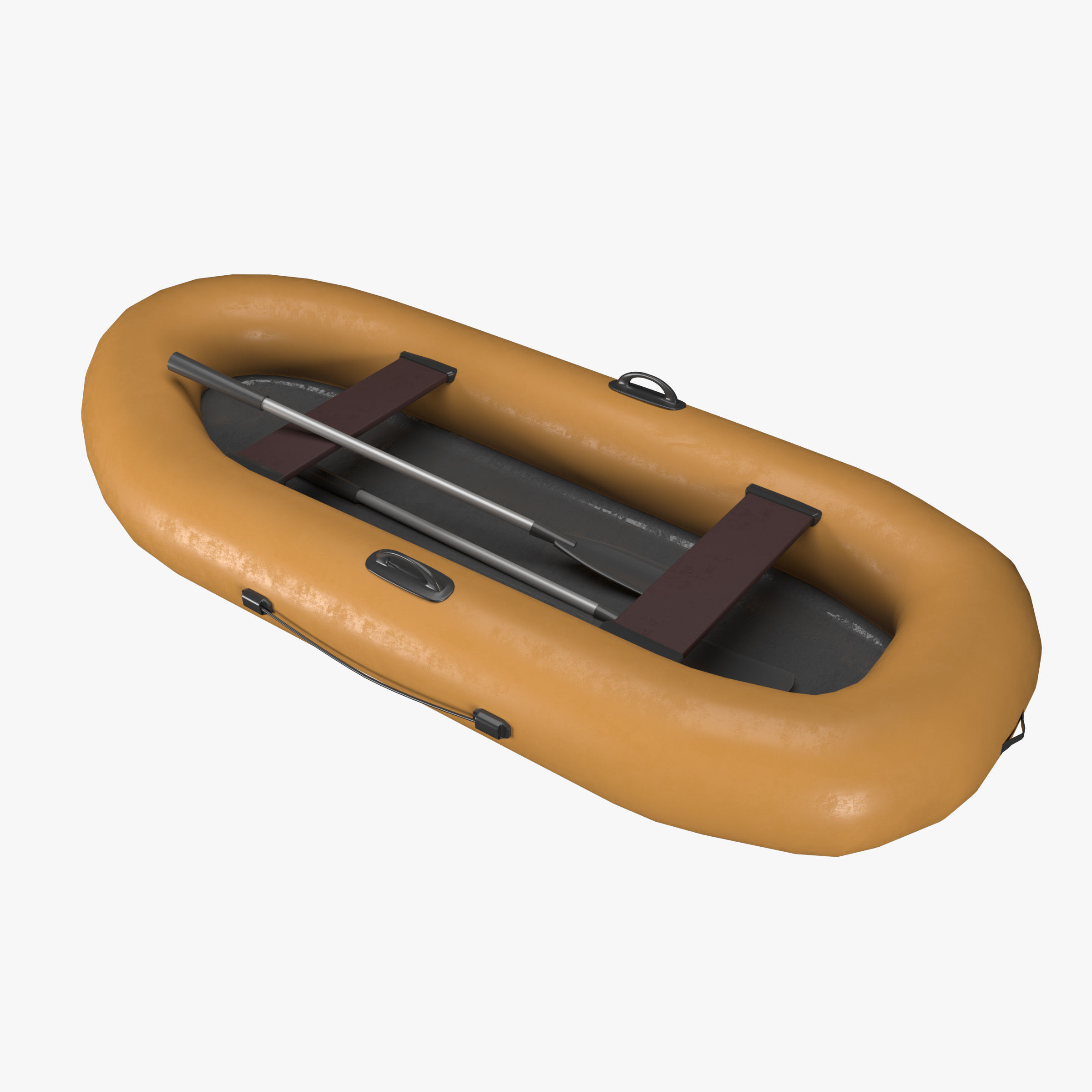 Boat - Lifeboat Low-poly 3D model_1