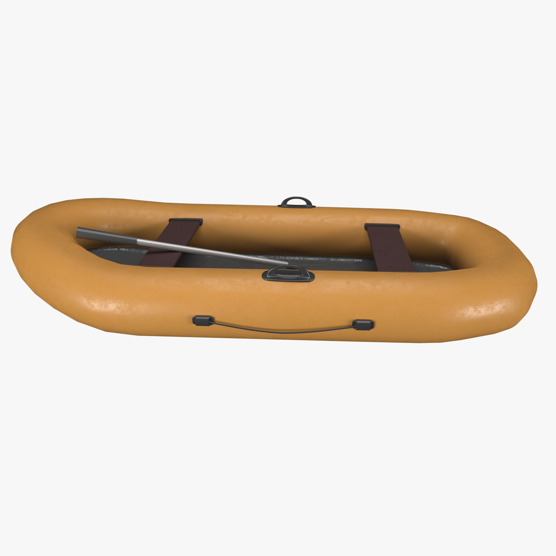 Boat - Lifeboat Low-poly 3D model_3