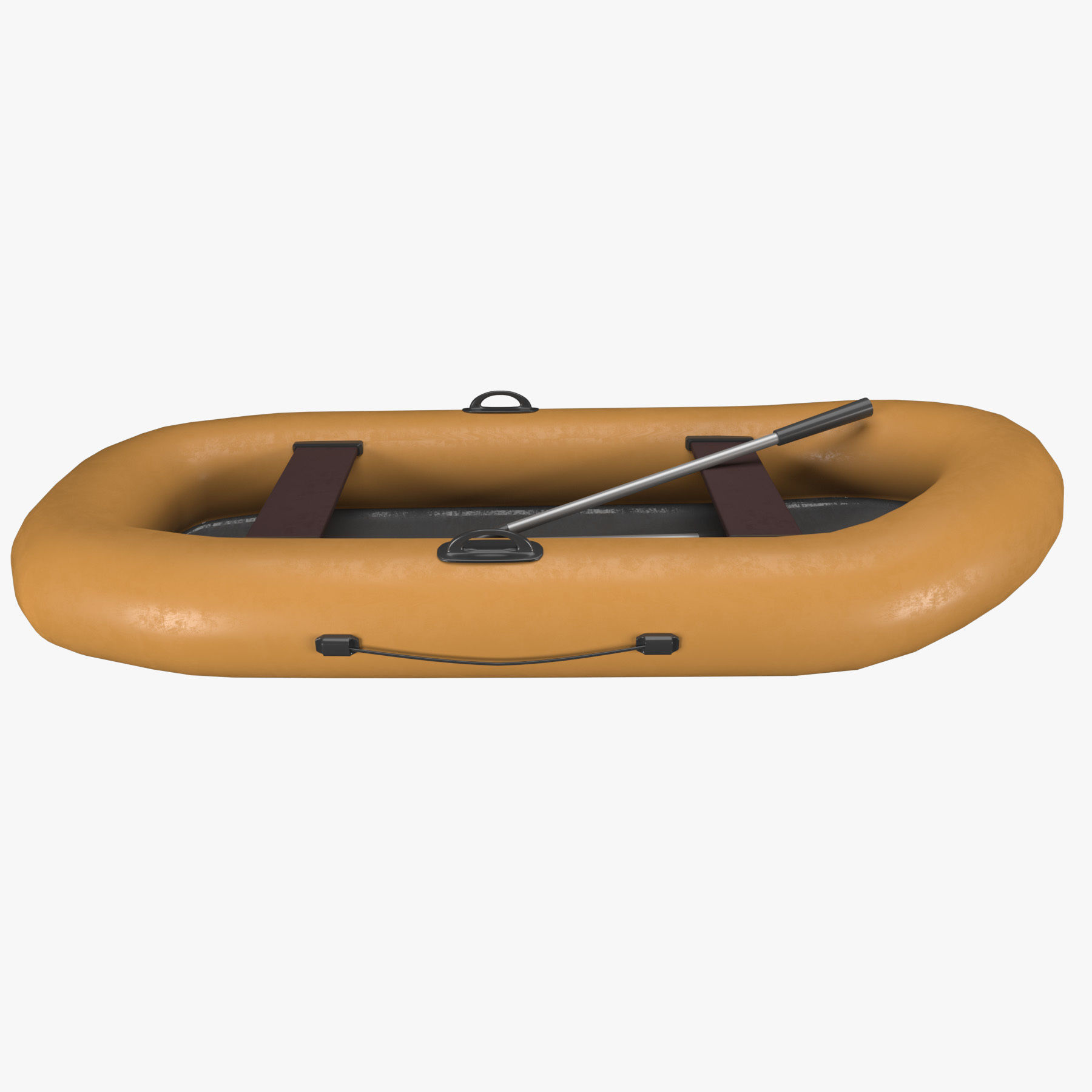 Boat - Lifeboat Low-poly 3D model_2