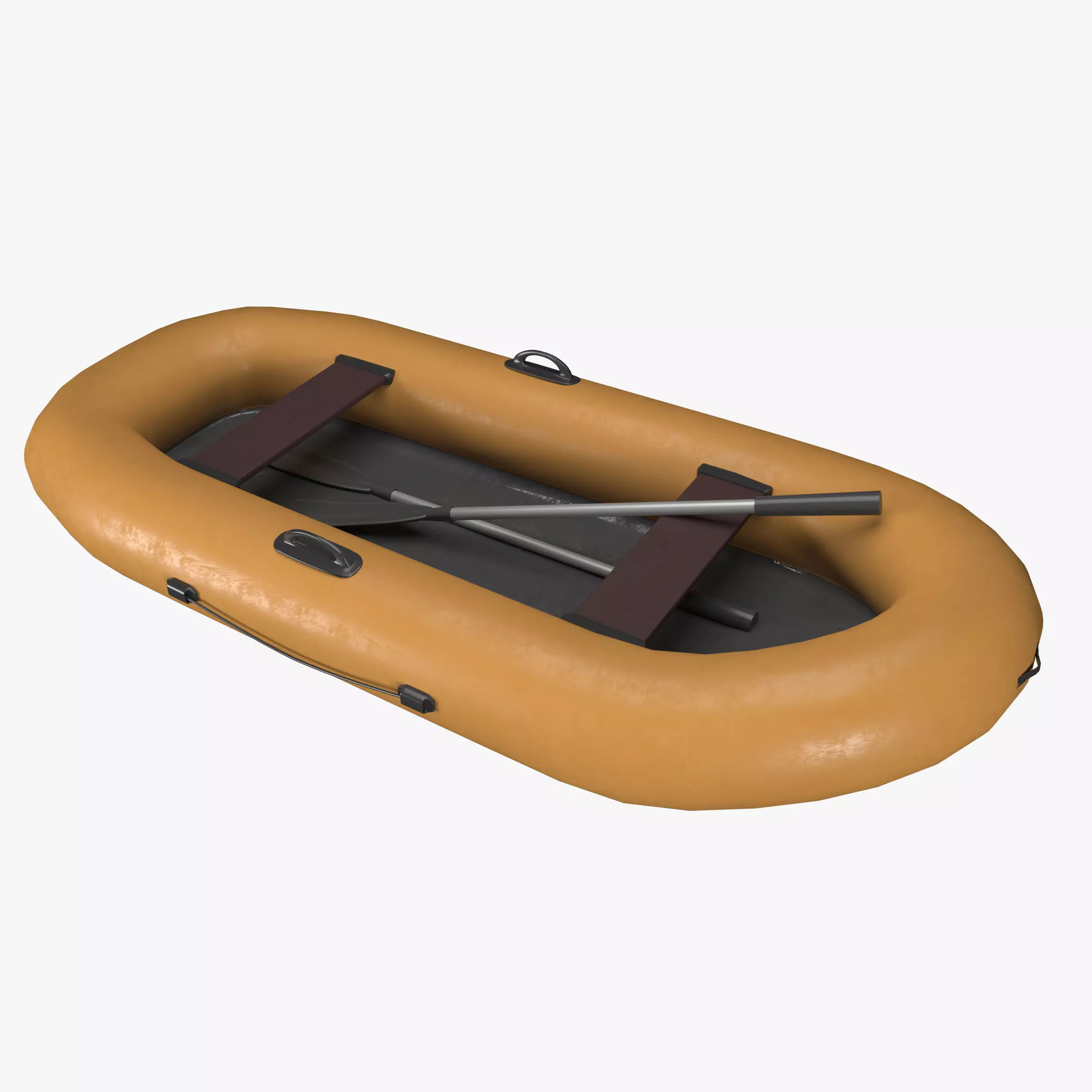 Boat - Lifeboat Low-poly 3D model_0