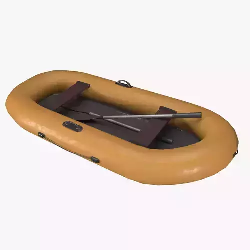 Boat - Lifeboat Low-poly 3D model