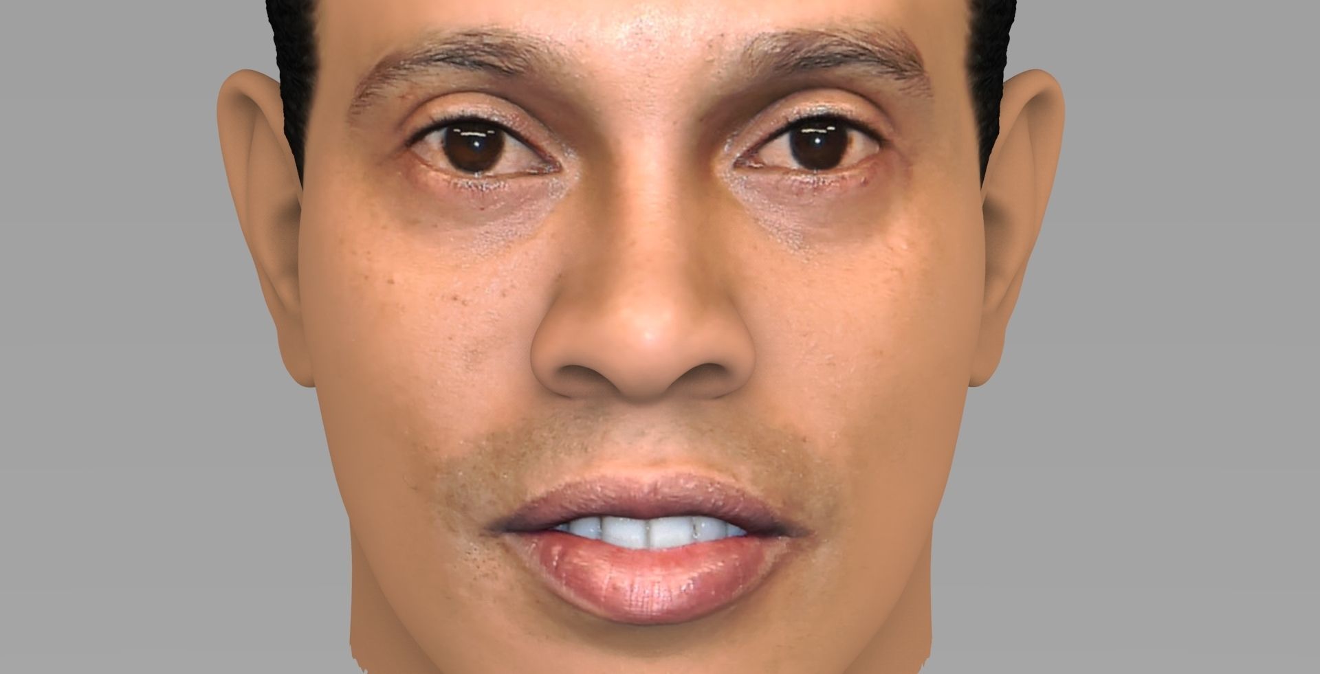 Ronaldinho nba headshot 3D model_9