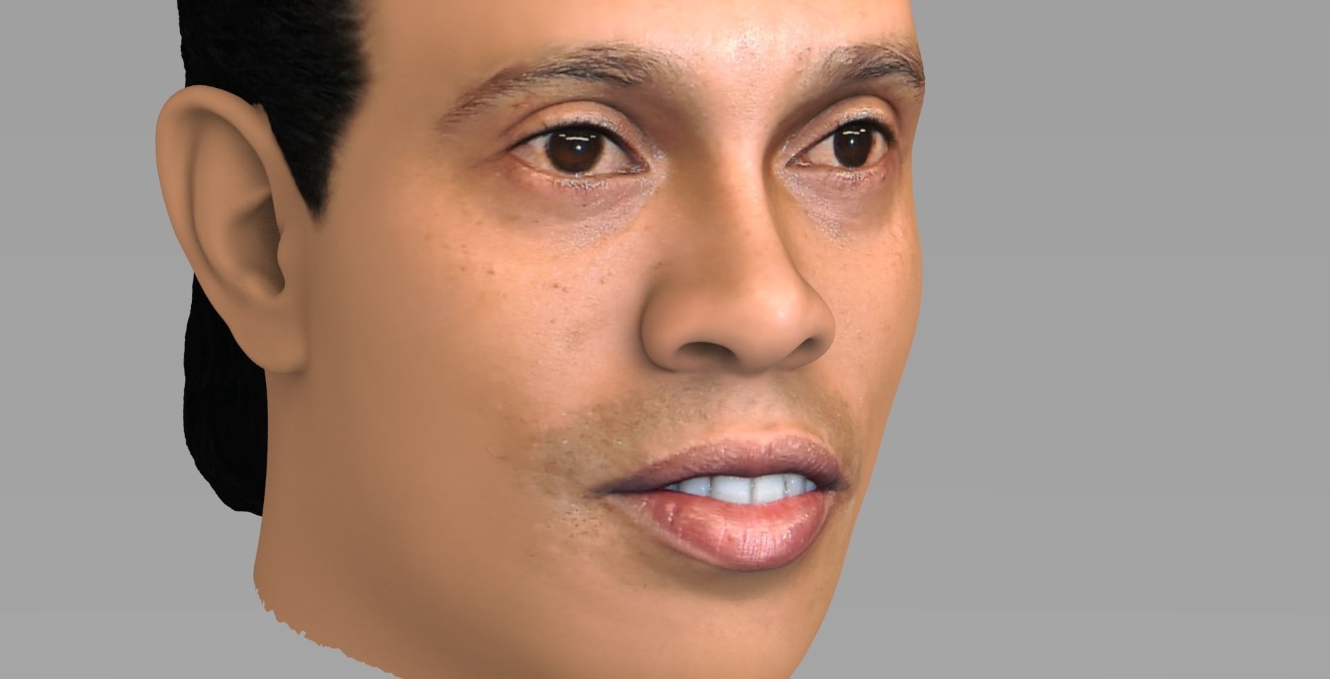 Ronaldinho nba headshot 3D model_10