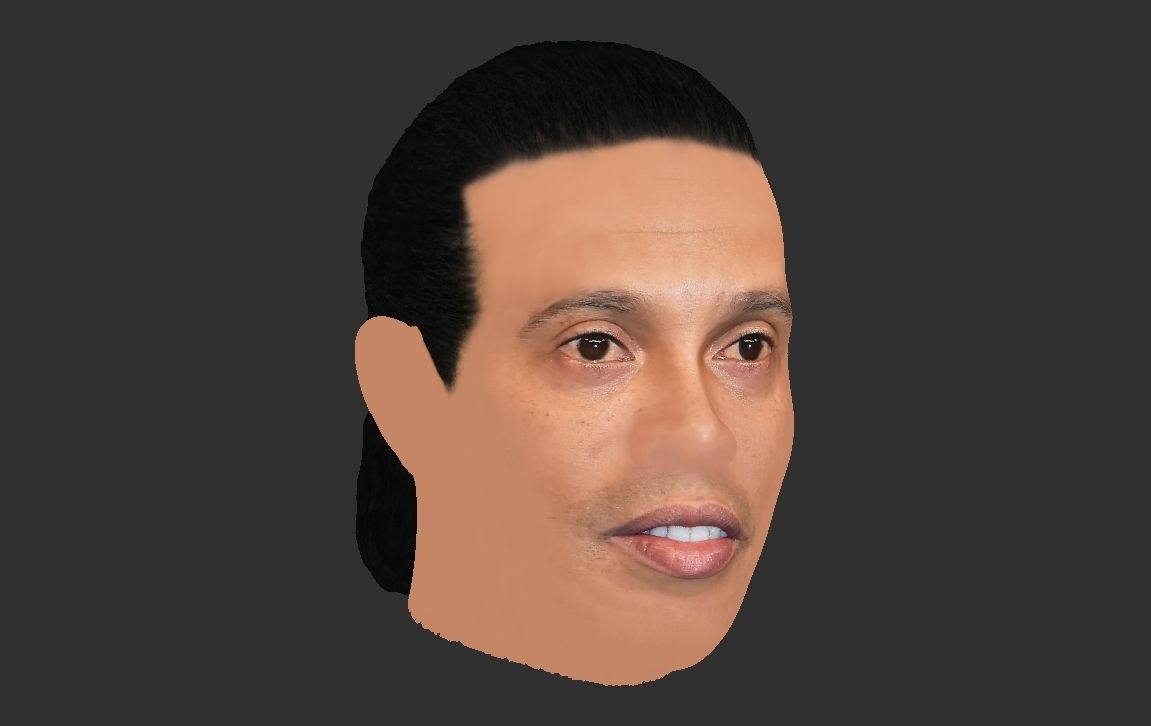 Ronaldinho nba headshot 3D model_17