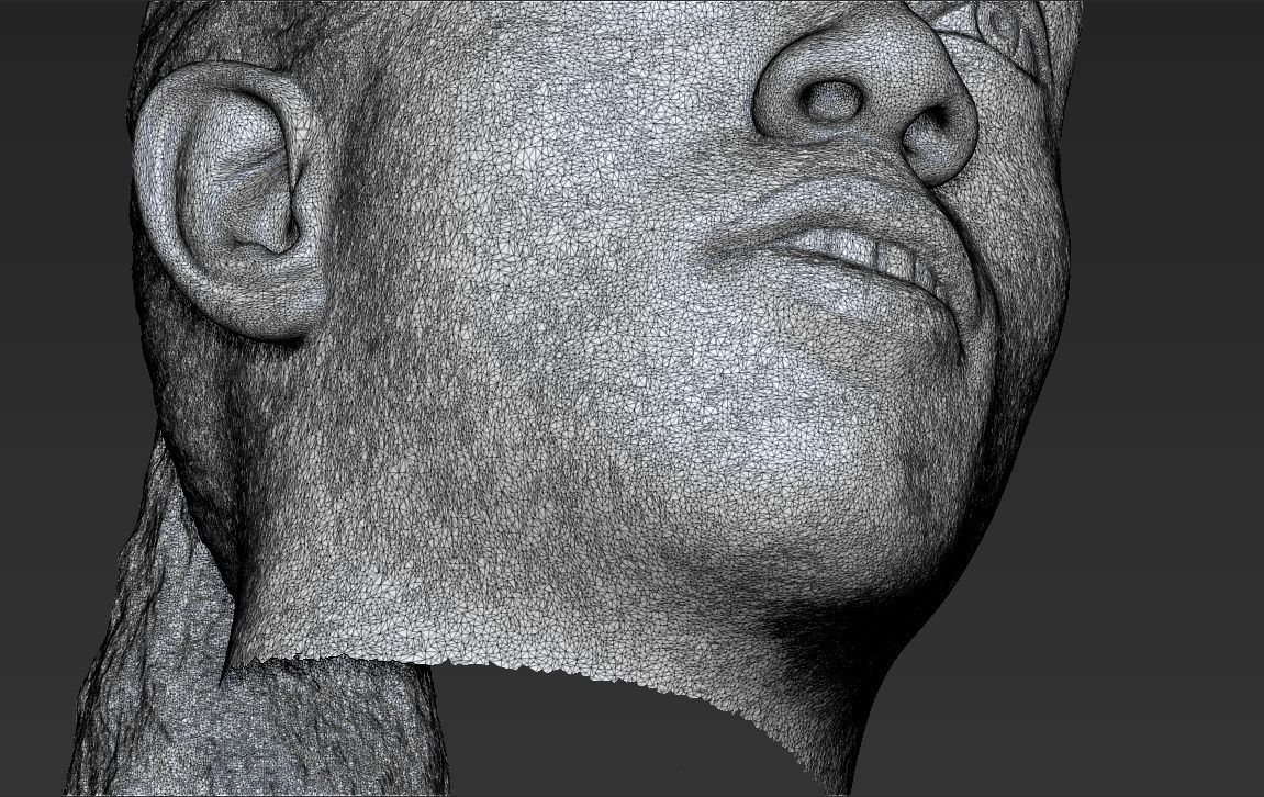 Ronaldinho nba headshot 3D model_41