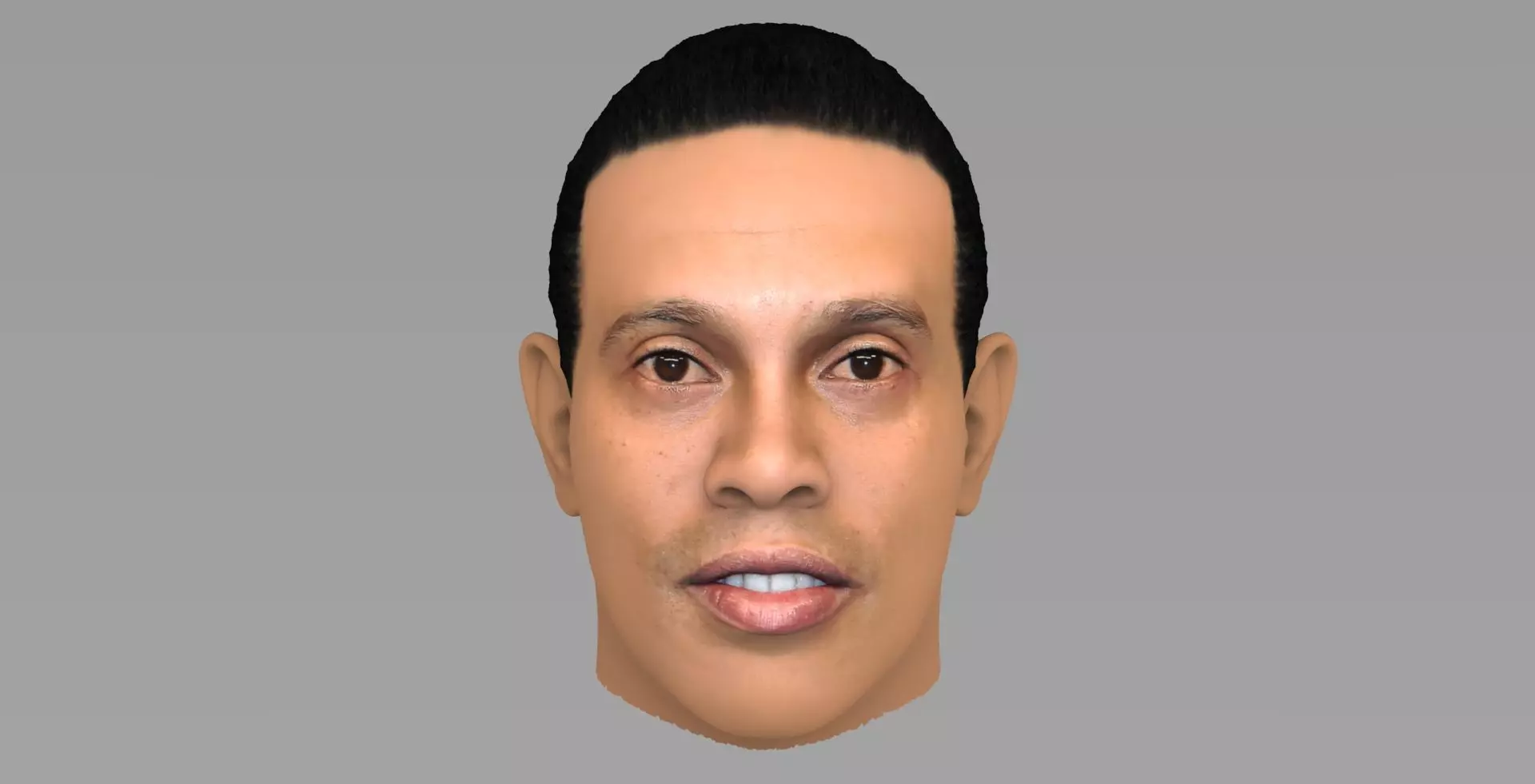Ronaldinho nba headshot 3D model_0