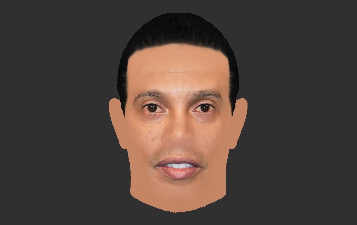 Ronaldinho nba headshot 3D model_16
