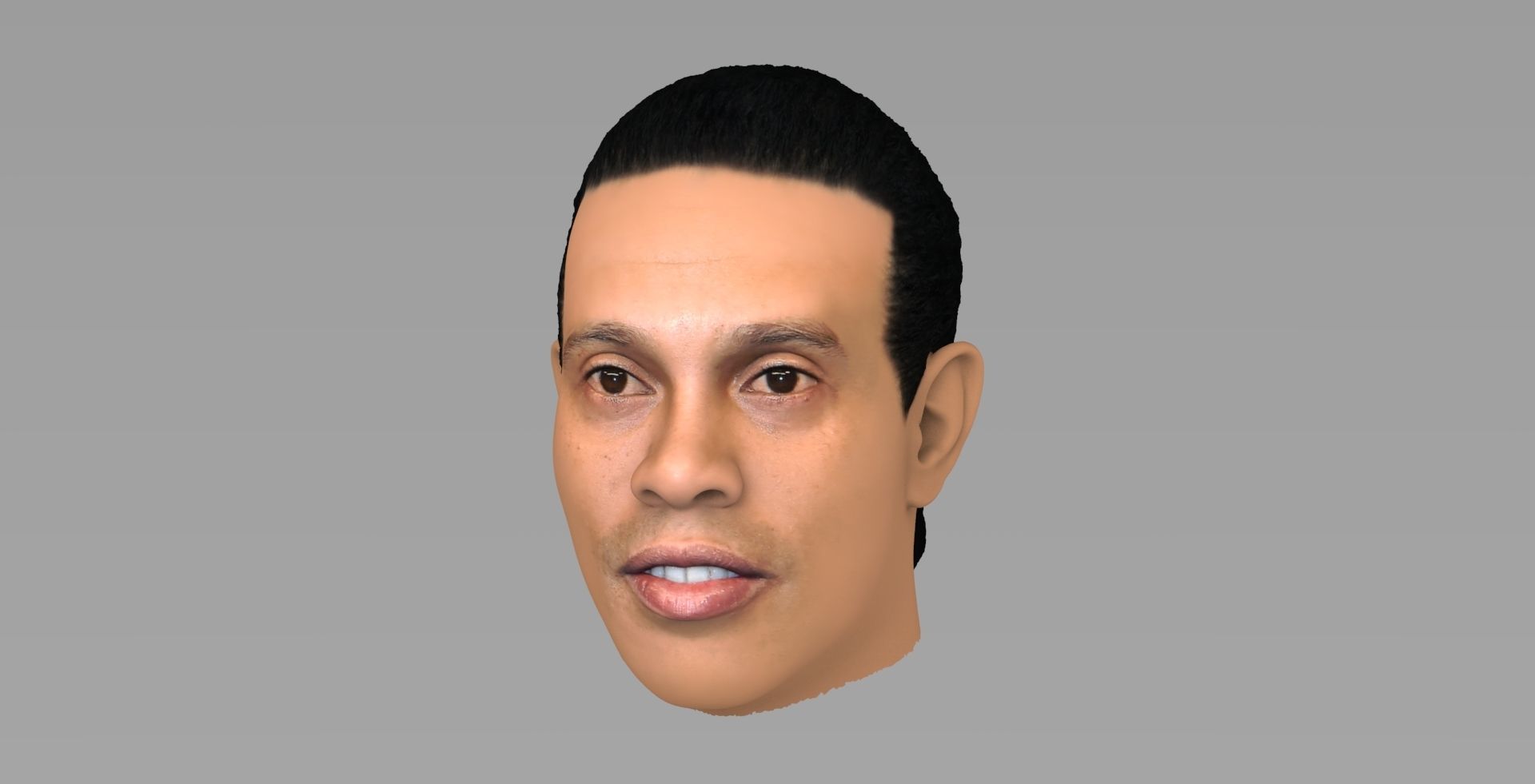 Ronaldinho nba headshot 3D model_1