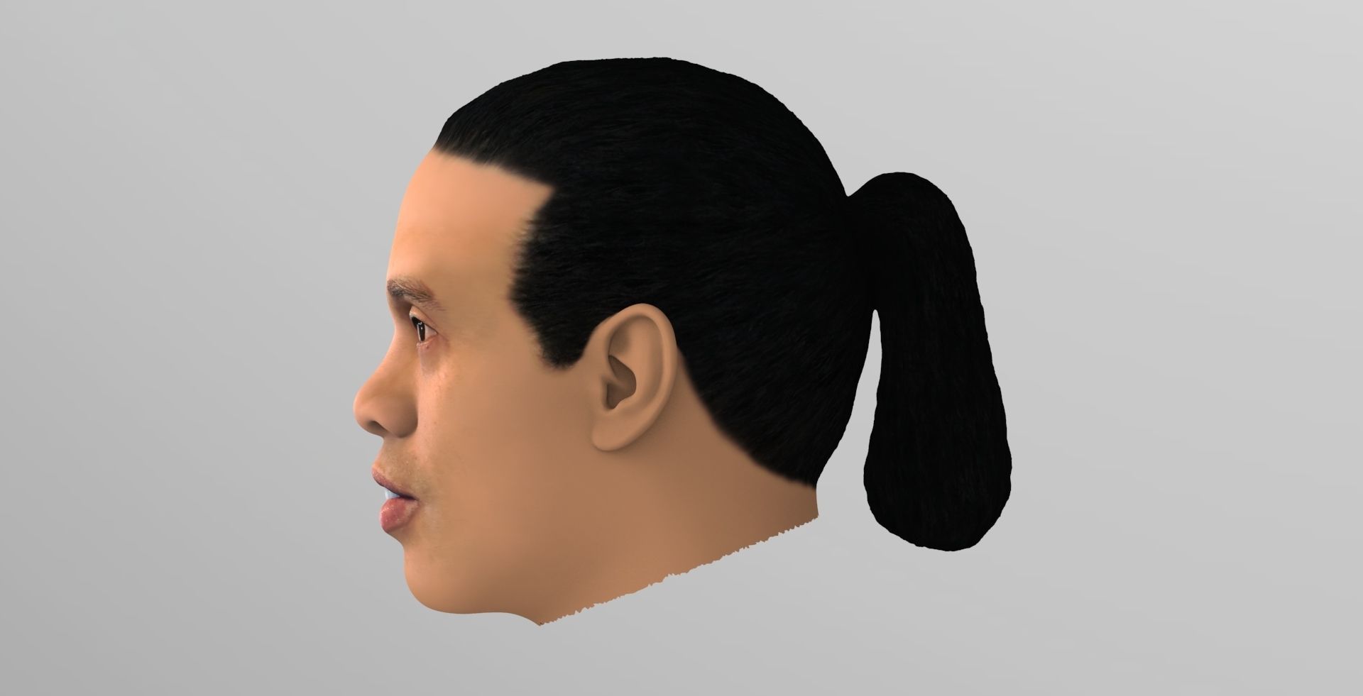 Ronaldinho nba headshot 3D model_3