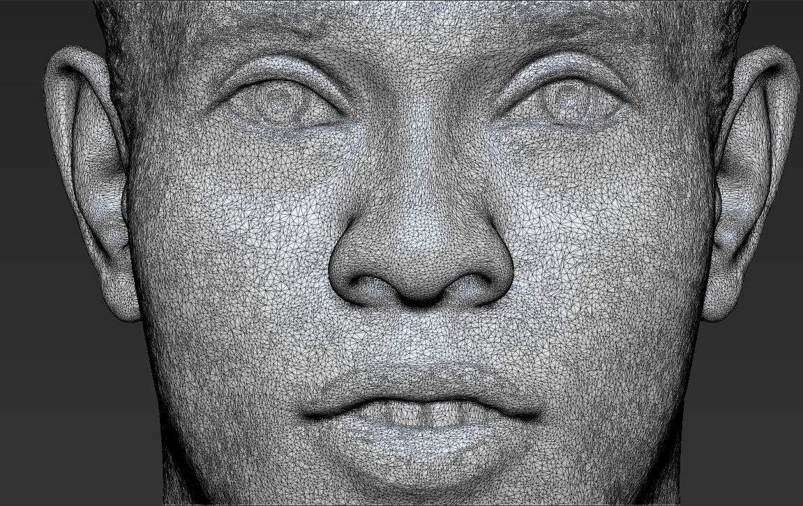 Ronaldinho nba headshot 3D model_40