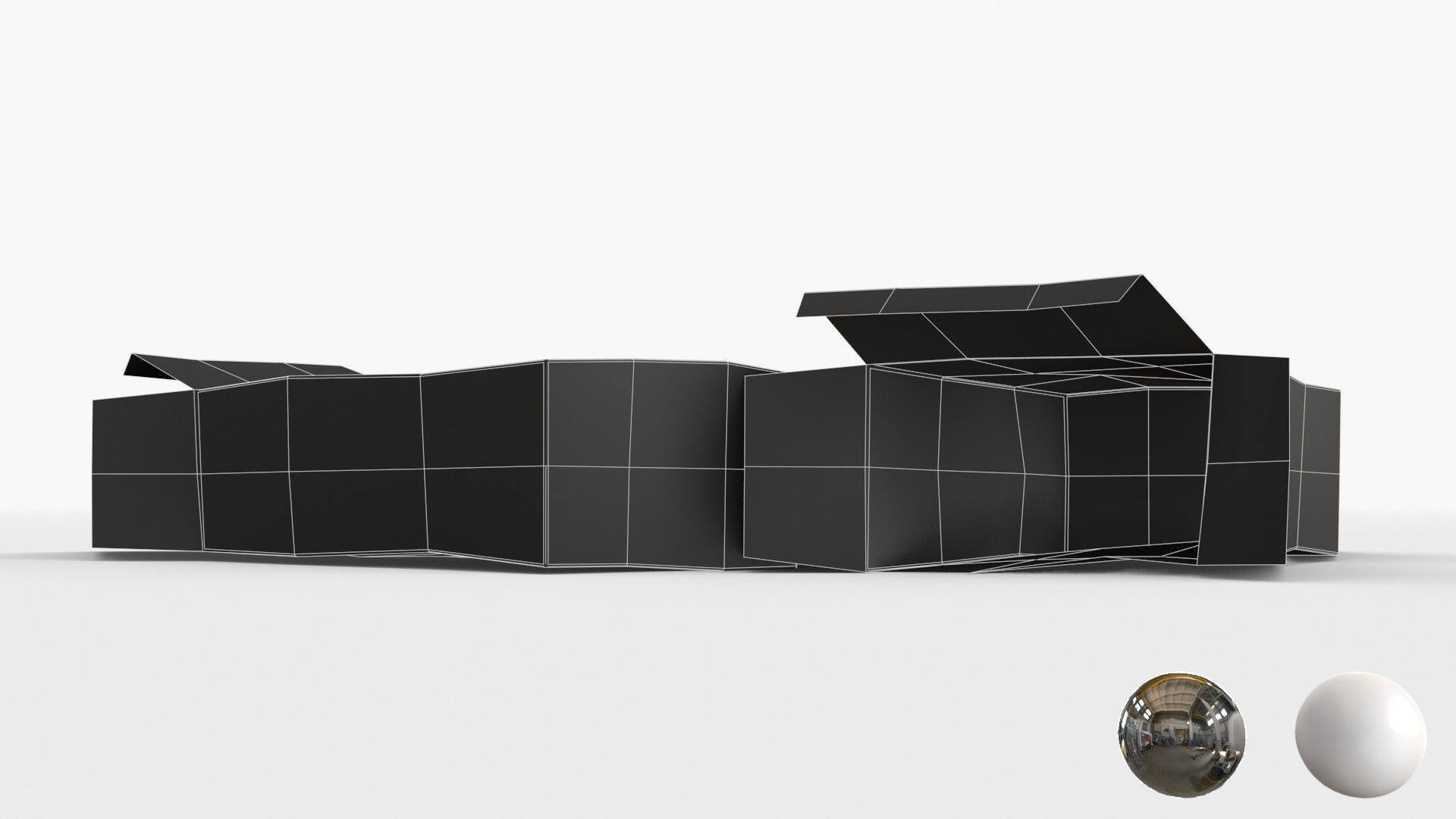 US K-Ration boxes End War WWII - Dirty version Low-poly 3D model_16