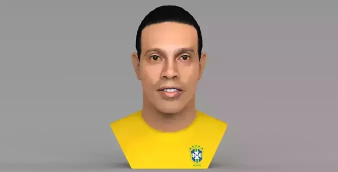 Ronaldinho bust ready for full color 3D printing 3D print model