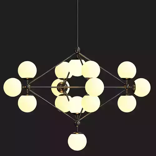 Modo chandelier 15 globes black cream von Roll Hill