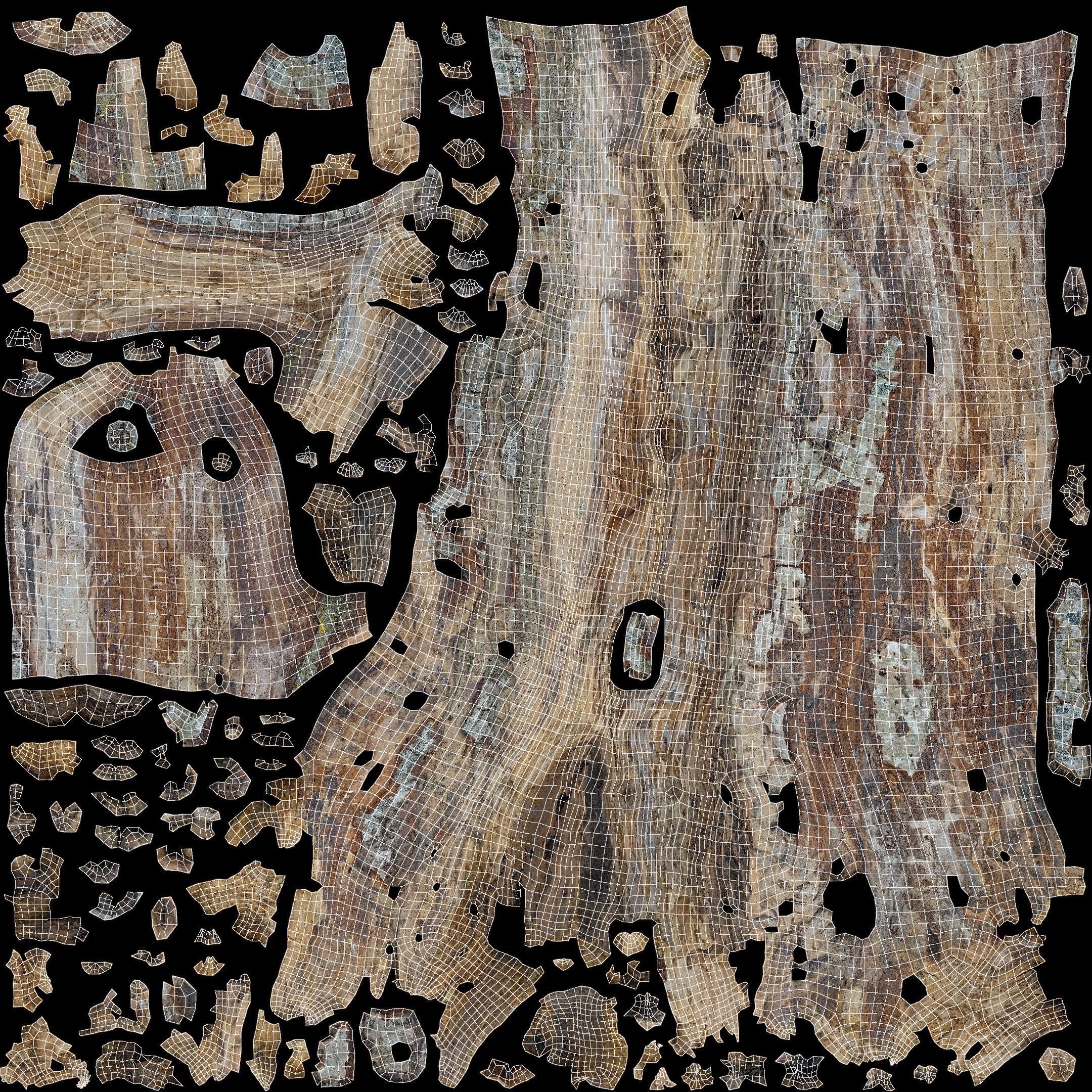 Withered Tree Hide Low-poly 3D model_45