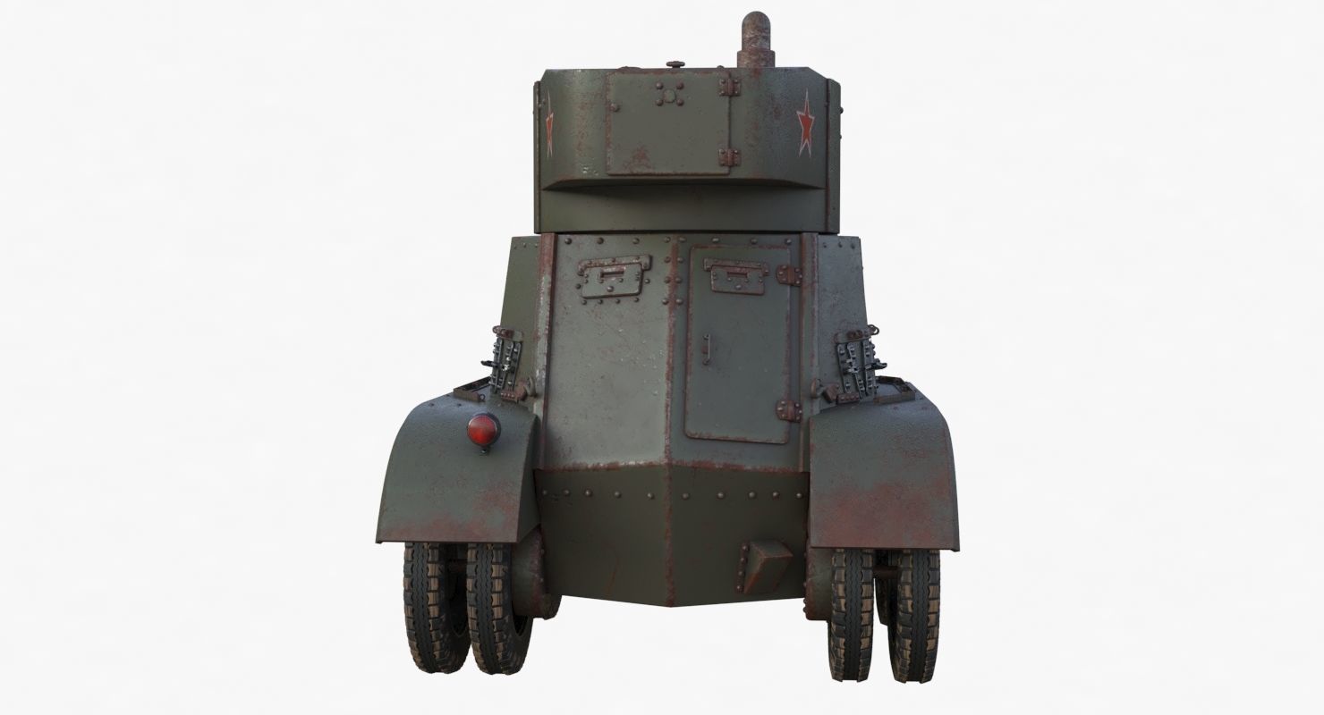 BA 6 Armored Car  Vray  3D model_58