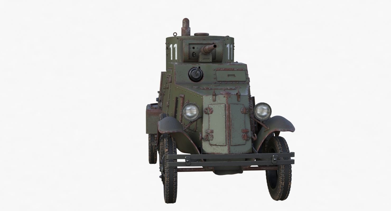 BA 6 Armored Car  Vray  3D model_41