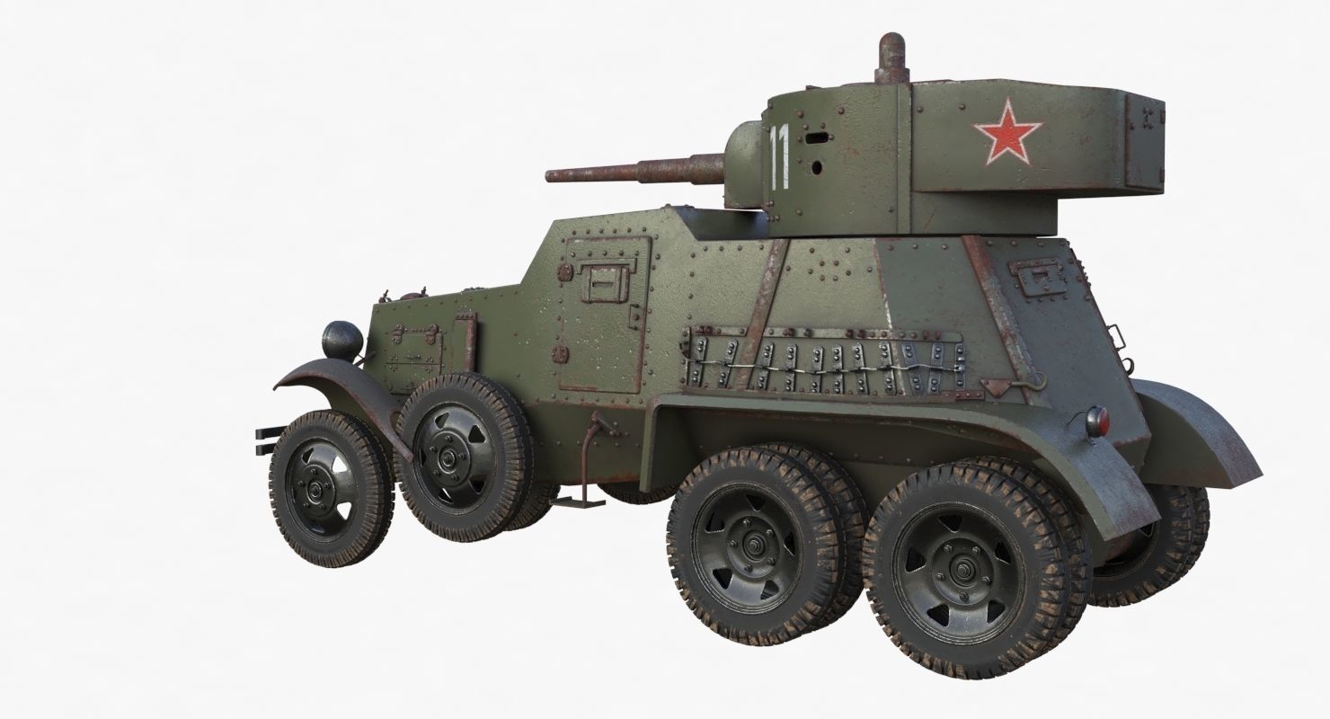 BA 6 Armored Car  Vray  3D model_64