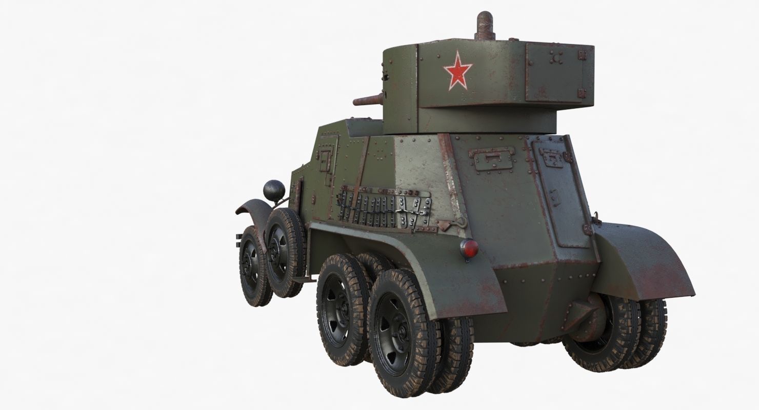 BA 6 Armored Car  Vray  3D model_61