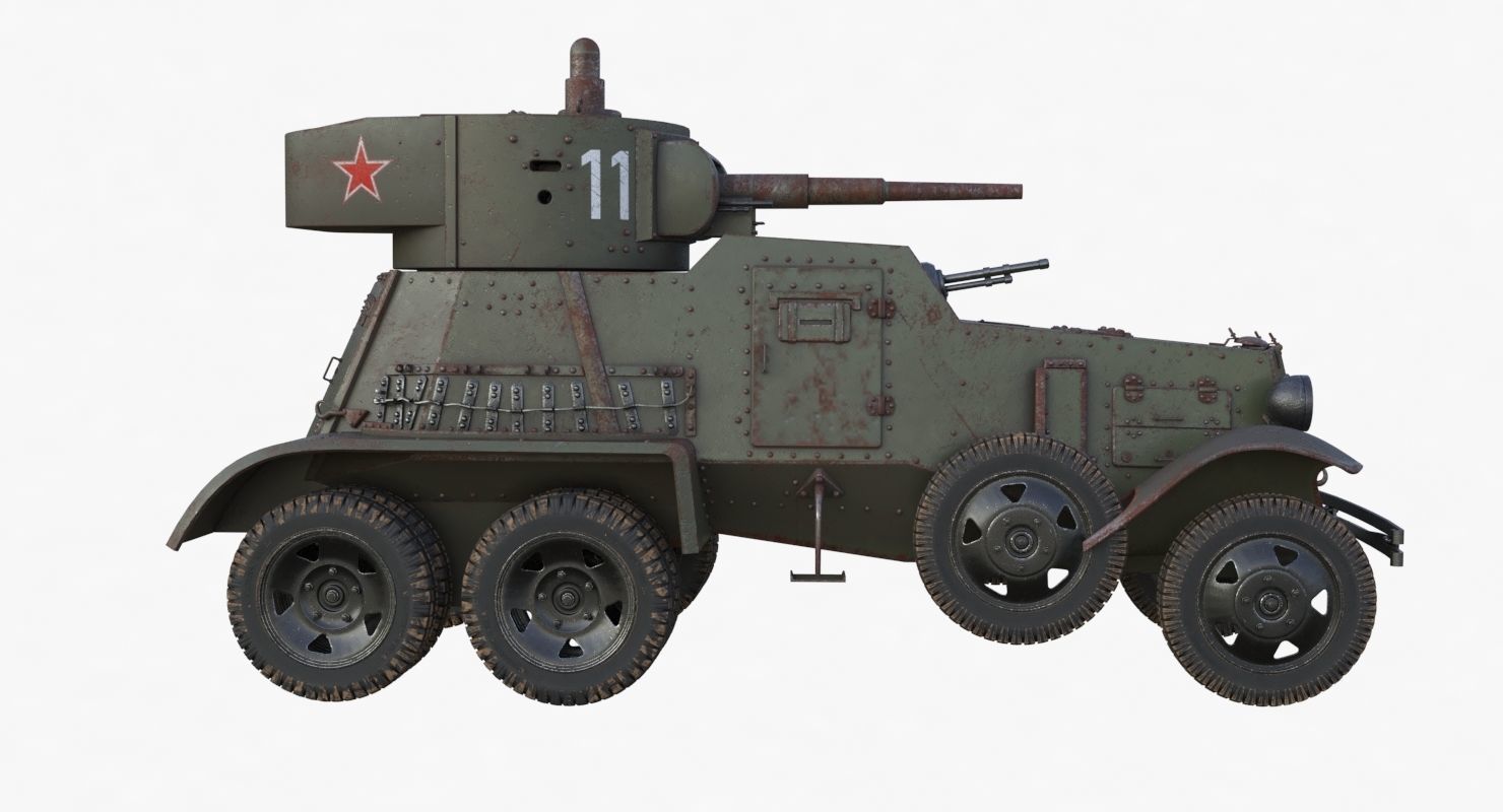 BA 6 Armored Car  Vray  3D model_49