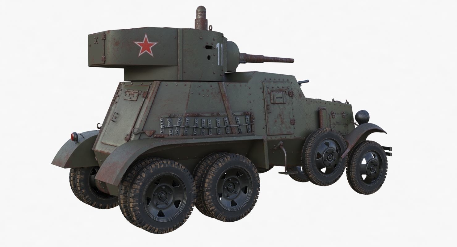 BA 6 Armored Car  Vray  3D model_53