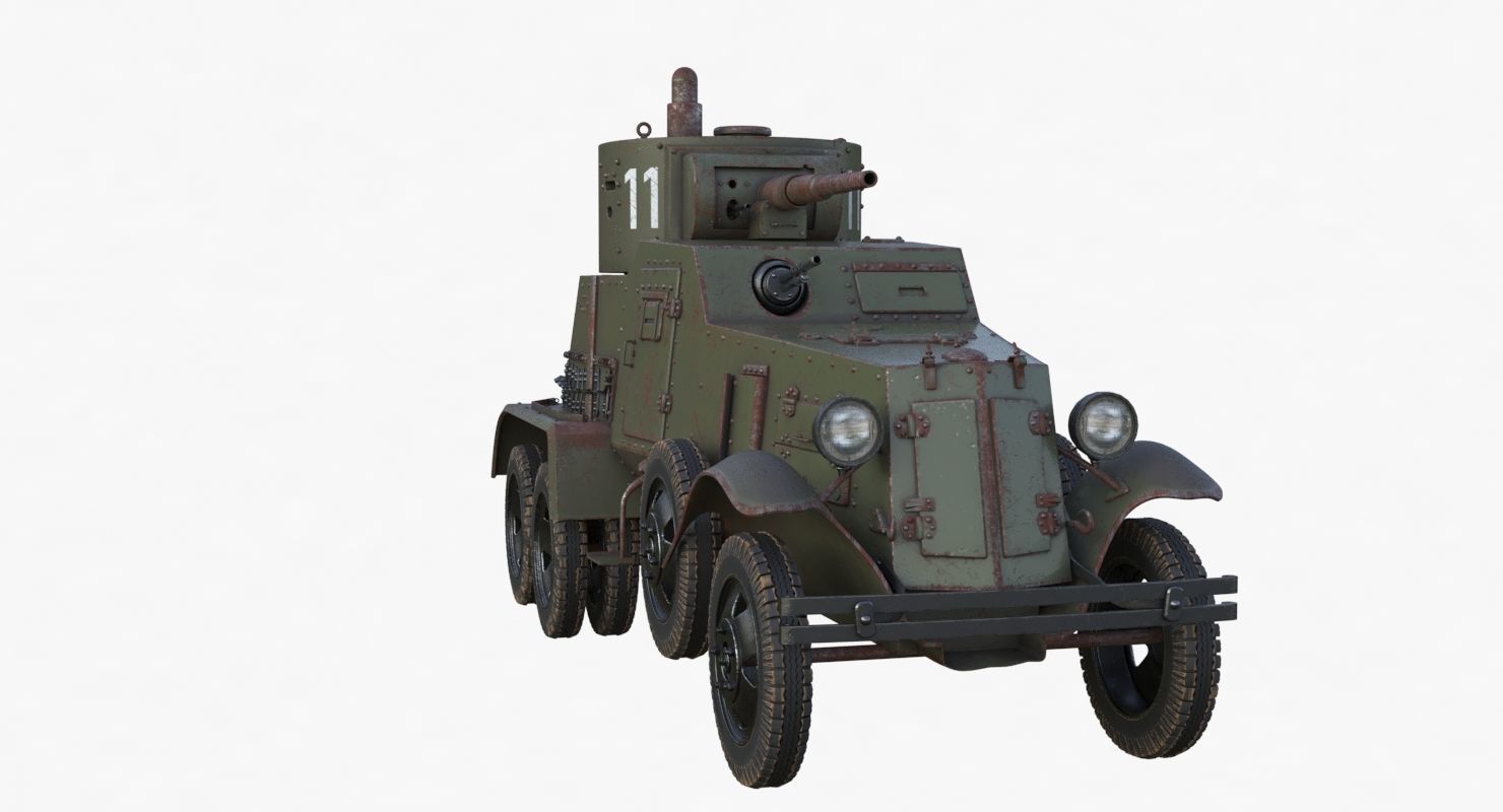 BA 6 Armored Car  Vray  3D model_42