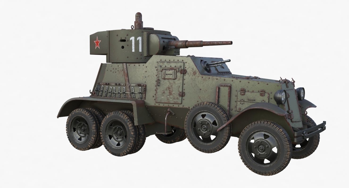 BA 6 Armored Car  Vray  3D model_46