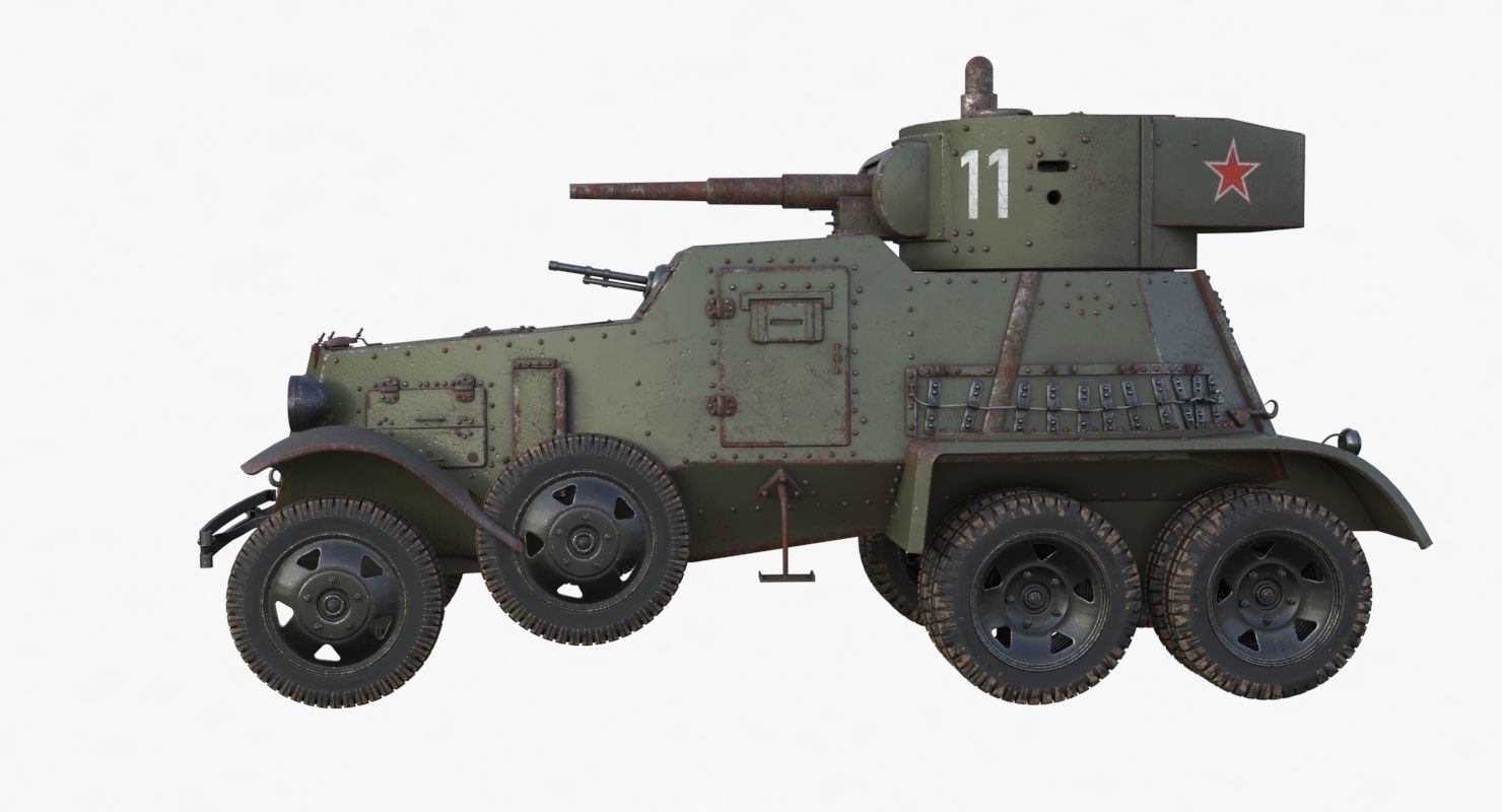 BA 6 Armored Car  Vray  3D model_68