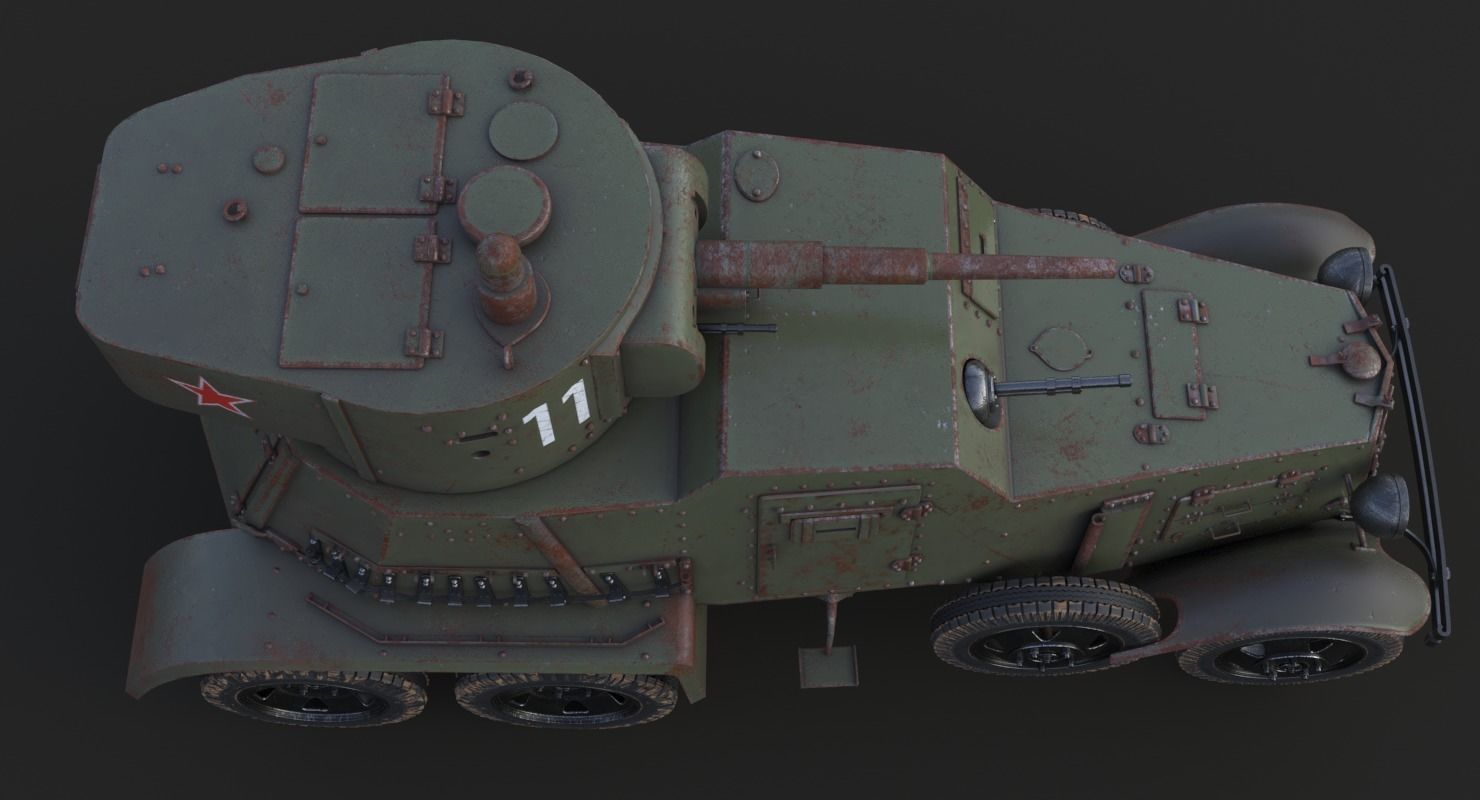 BA 6 Armored Car  Vray  3D model_20