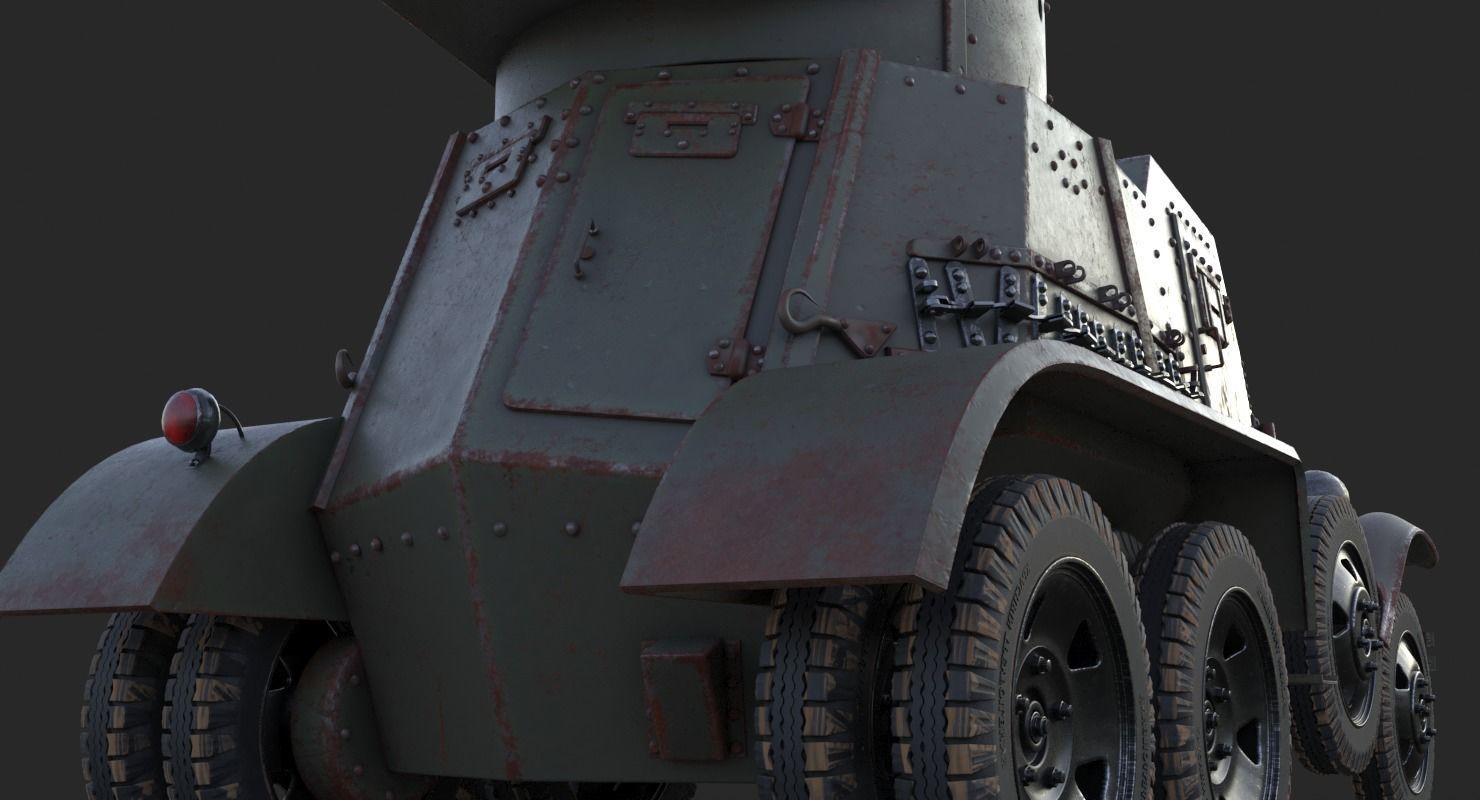 BA 6 Armored Car  Vray  3D model_25