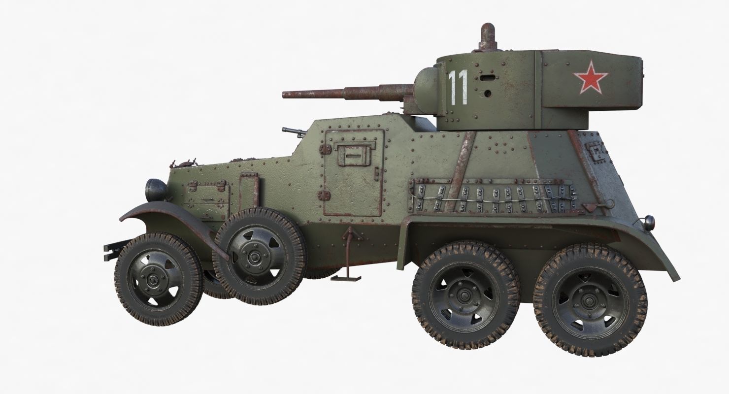 BA 6 Armored Car  Vray  3D model_66